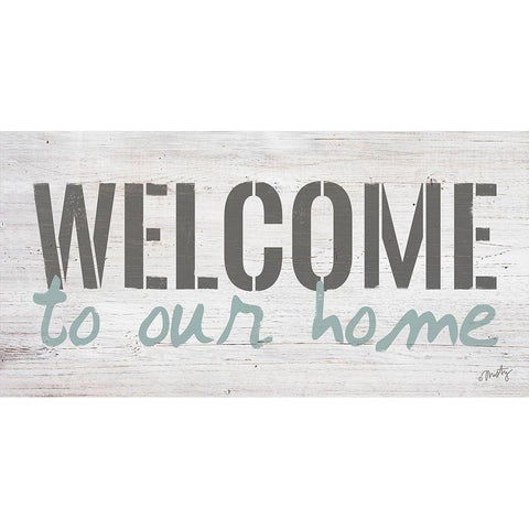 Welcome to Our Home Gold Ornate Wood Framed Art Print with Double Matting by Michelle, Misty