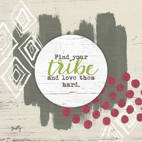 Find Your Tribe Black Ornate Wood Framed Art Print with Double Matting by Michelle, Misty