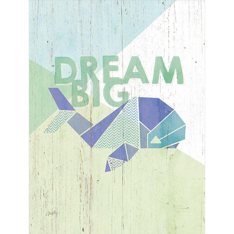 Dream Big Whale Black Modern Wood Framed Art Print by Michelle, Misty