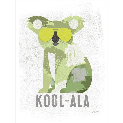 Kool-ala Black Modern Wood Framed Art Print with Double Matting by Michelle, Misty