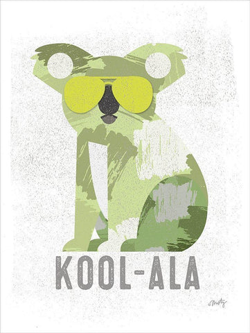 Kool-ala White Modern Wood Framed Art Print with Double Matting by Michelle, Misty