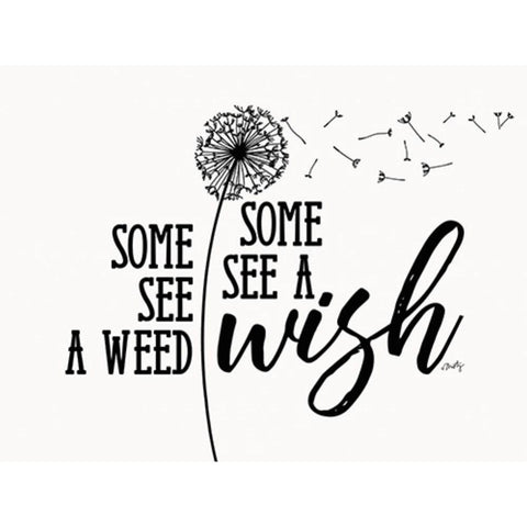 A Wish White Modern Wood Framed Art Print by Michelle, Misty