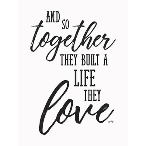 A Life They Love Black Modern Wood Framed Art Print with Double Matting by Michelle, Misty