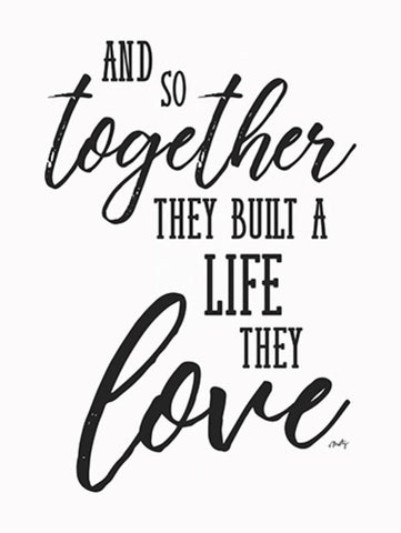 A Life They Love White Modern Wood Framed Art Print with Double Matting by Michelle, Misty