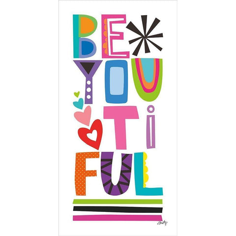 Be You Ti Ful Black Modern Wood Framed Art Print by Michelle, Misty