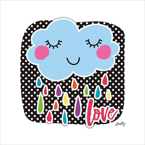 Love Cloud White Modern Wood Framed Art Print by Michelle, Misty