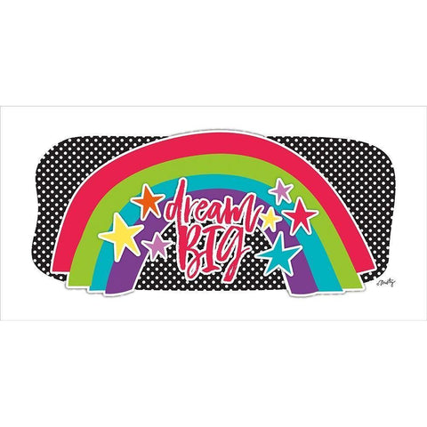 Dream Big Rainbow  Black Modern Wood Framed Art Print by Michelle, Misty