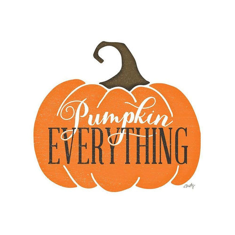 Pumpkin Everything Pumpkin Black Modern Wood Framed Art Print by Michelle, Misty