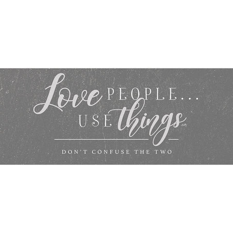 Love People  Black Modern Wood Framed Art Print with Double Matting by Michelle, Misty