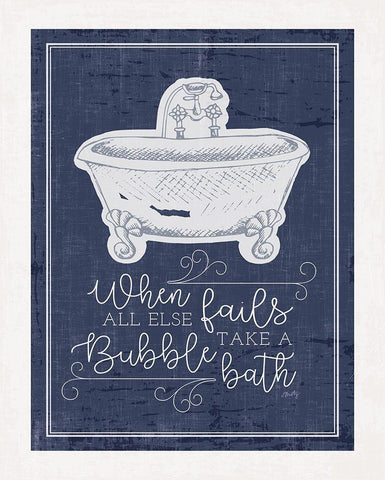 Bubble Bath    White Modern Wood Framed Art Print with Double Matting by Michelle, Misty