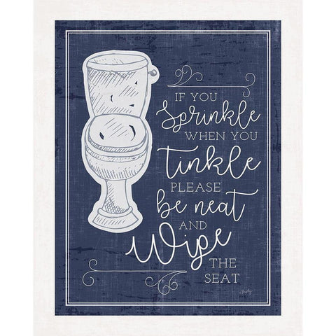 Sprinkle Tinkle White Modern Wood Framed Art Print by Michelle, Misty