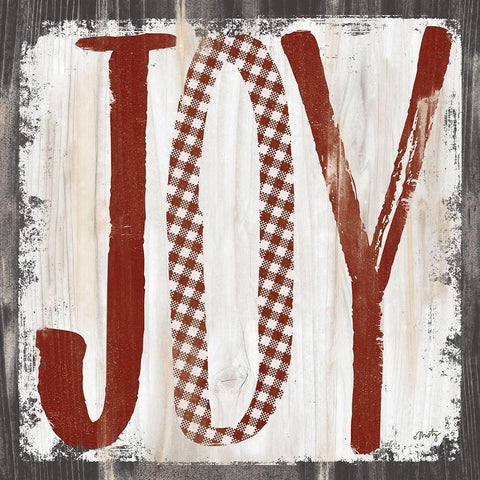 JOY Black Modern Wood Framed Art Print with Double Matting by Michelle, Misty