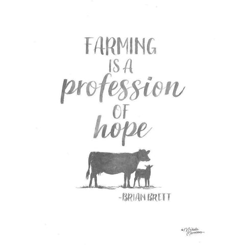 Profession of Hope Black Modern Wood Framed Art Print with Double Matting by Norman, Michele