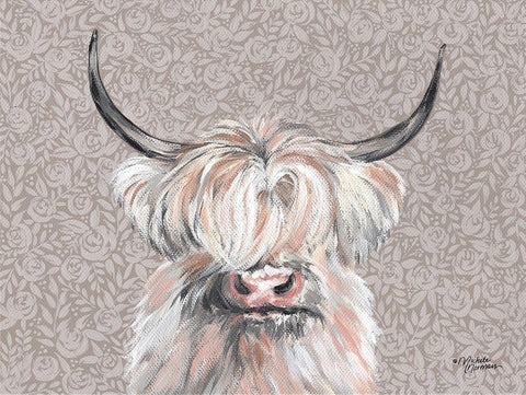 Harriet White Modern Wood Framed Art Print with Double Matting by Norman, Michele