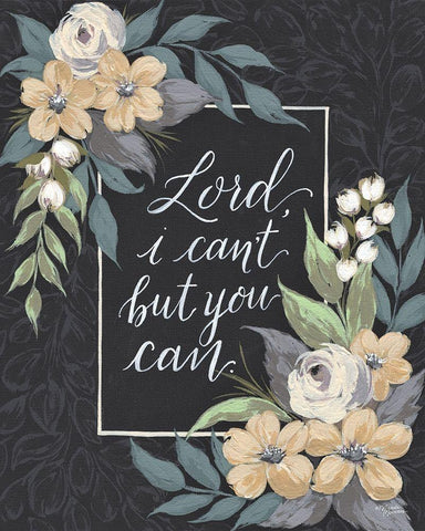 Lord I Cant But You Can White Modern Wood Framed Art Print with Double Matting by Norman, Michele