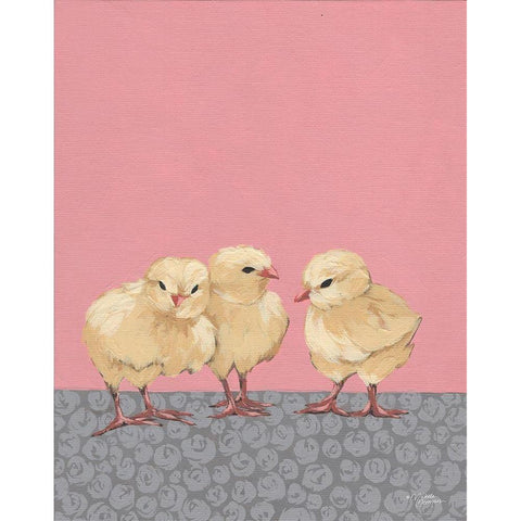 Sweet Pea Trio Black Modern Wood Framed Art Print by Norman, Michele