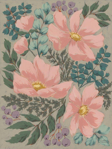 Cosmos Dreams Black Ornate Wood Framed Art Print with Double Matting by Norman, Michele