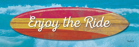 Enjoy the Ride Black Ornate Wood Framed Art Print with Double Matting by Mollie B.