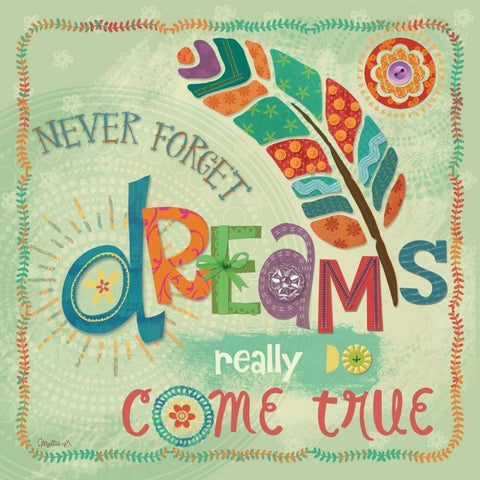 Dreams Come True Black Modern Wood Framed Art Print by Mollie B.