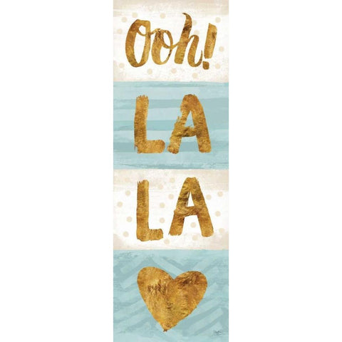 Ooh! La La Black Modern Wood Framed Art Print with Double Matting by Mollie B.