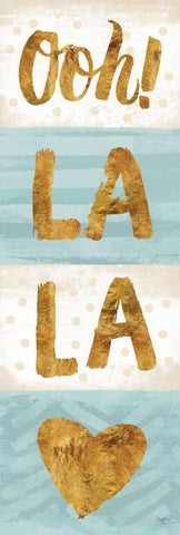 Ooh! La La White Modern Wood Framed Art Print with Double Matting by Mollie B.