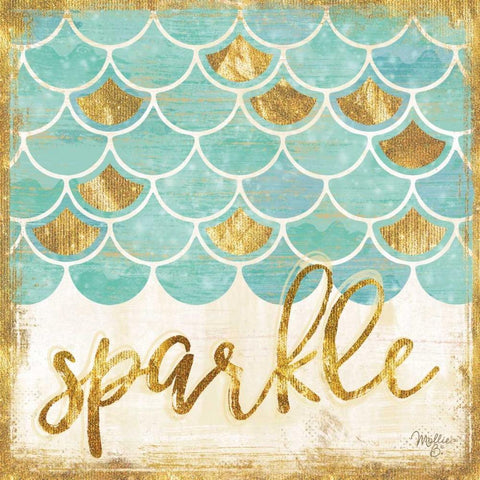 Sparkle White Modern Wood Framed Art Print with Double Matting by Mollie B.