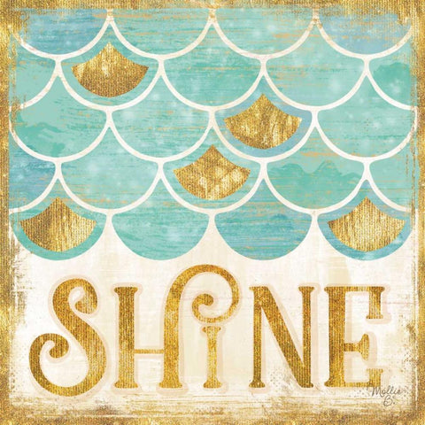 Shine Black Ornate Wood Framed Art Print with Double Matting by Mollie B.