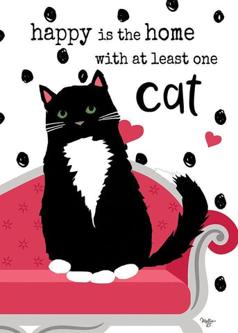 At Least One Cat Black Ornate Wood Framed Art Print with Double Matting by Mollie B.