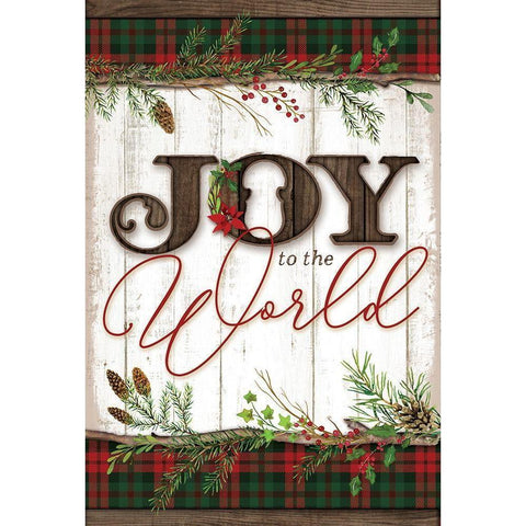 Joy to the World Gold Ornate Wood Framed Art Print with Double Matting by Mollie B.