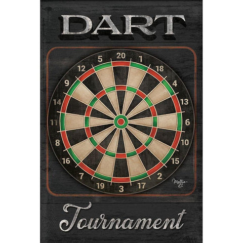 Dart Tournament   Black Modern Wood Framed Art Print by Mollie B.