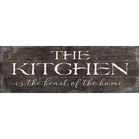 The Kitchen is the Heart of the Home Gold Ornate Wood Framed Art Print with Double Matting by Mollie B.