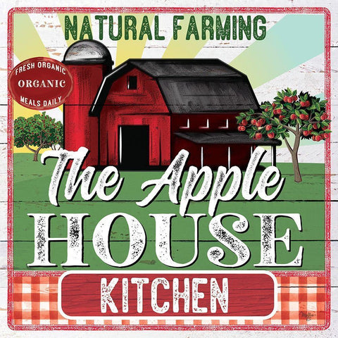 The Apple House Kitchen Black Ornate Wood Framed Art Print with Double Matting by Mollie B.