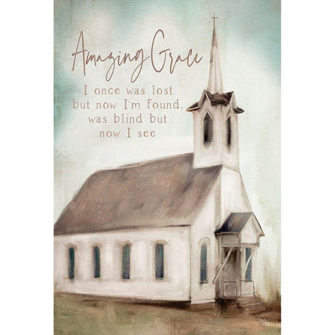 Amazing Grace Black Modern Wood Framed Art Print with Double Matting by Mollie B.