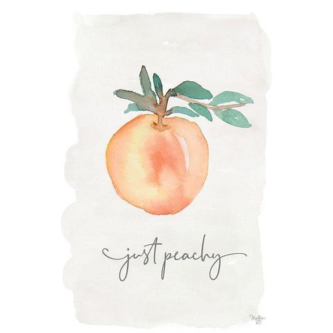 Just Peachy Gold Ornate Wood Framed Art Print with Double Matting by Mollie B.