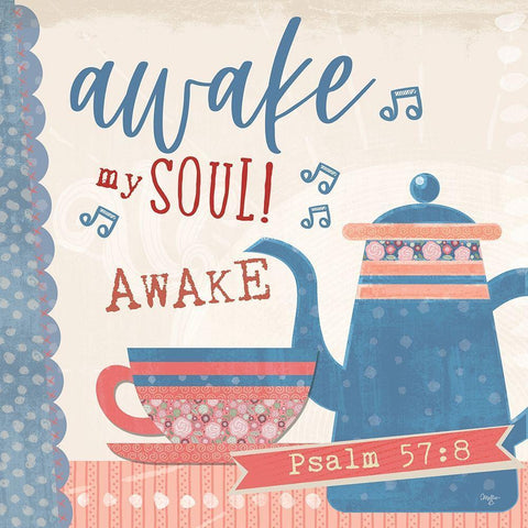 Awake My Soul Black Ornate Wood Framed Art Print with Double Matting by Mollie B.