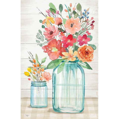 Blossom Beauties Black Modern Wood Framed Art Print by Mollie B.