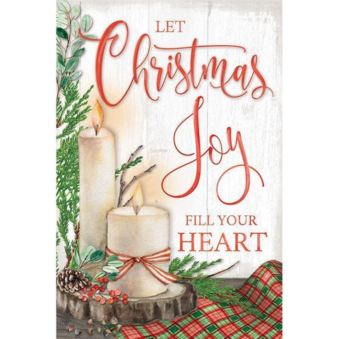 Let Christmas Joy Fill Your Heart Black Modern Wood Framed Art Print with Double Matting by Mollie B.