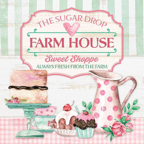 Sweet Shoppe White Modern Wood Framed Art Print by Mollie B.