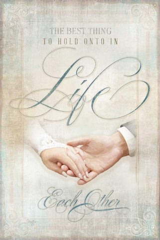 Each Other I White Modern Wood Framed Art Print with Double Matting by Mollie B.