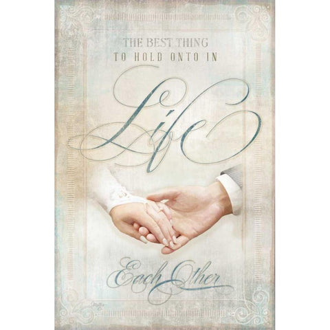 Each Other I White Modern Wood Framed Art Print by Mollie B.