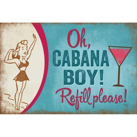 Oh Cabana Boy! Gold Ornate Wood Framed Art Print with Double Matting by Mollie B.