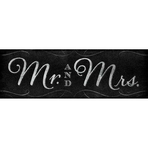 Mr. and Mrs. White Modern Wood Framed Art Print by Mollie B.
