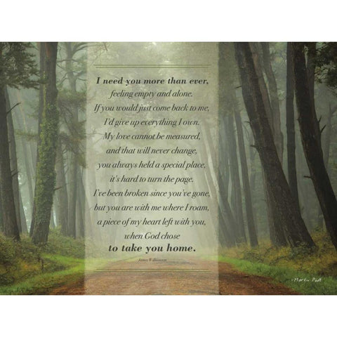 I Need You More Than Ever White Modern Wood Framed Art Print by Podt, Martin