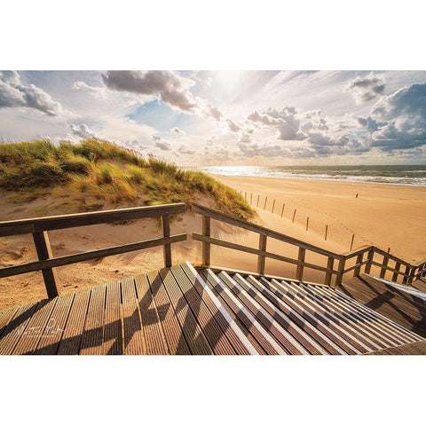 Man Versus Nature     Gold Ornate Wood Framed Art Print with Double Matting by Podt, Martin