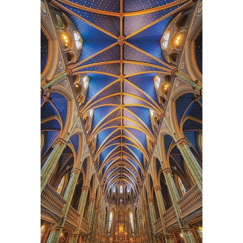 Notre-Dame Cathedral Basilica White Modern Wood Framed Art Print by Podt, Martin