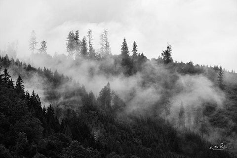 Covered by Clouds White Modern Wood Framed Art Print with Double Matting by Podt, Martin