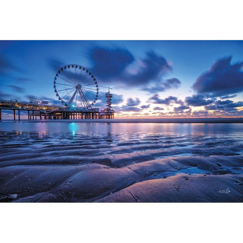 Blue Hour I Black Modern Wood Framed Art Print by Podt, Martin