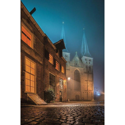 Church 1 White Modern Wood Framed Art Print by Podt, Martin