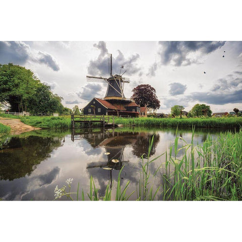 Beauty in the Sky Black Modern Wood Framed Art Print with Double Matting by Podt, Martin