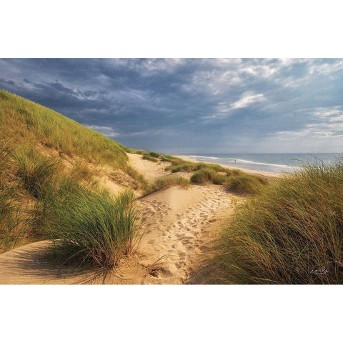 The Dutch North Sea Coast II White Modern Wood Framed Art Print by Podt, Martin